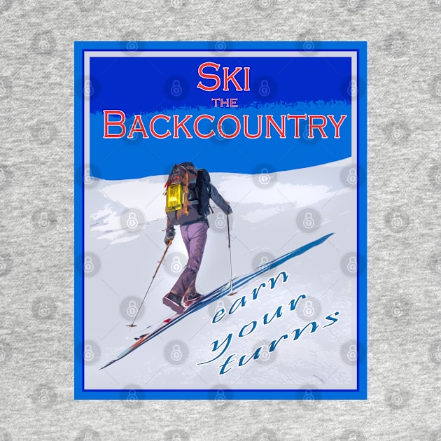 Ski touring poster by geoffshoults